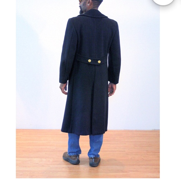 Vintage US Navy  Double Breasted Heavy Wool Gold Buttons Maxi Coat, Size 40R - Picture 3 of 14